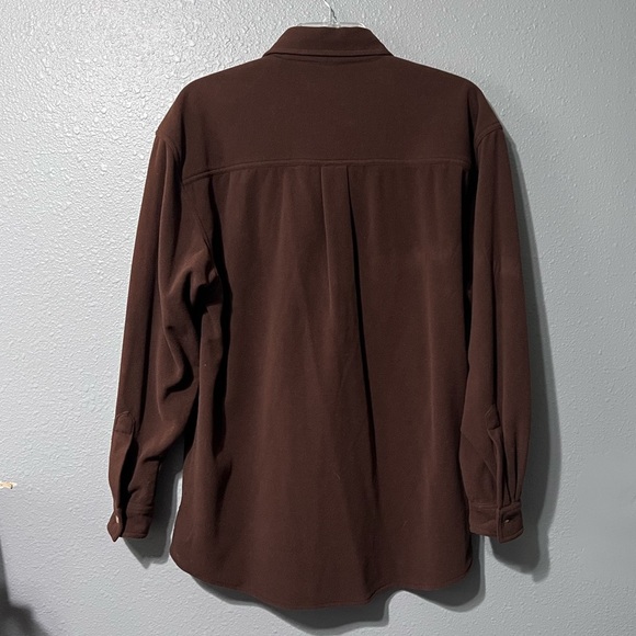 Atlantic Rancher Brown Flannel Shirt Mens Sz M Chamois Button Down Dock Soft - Picture 2 of 6